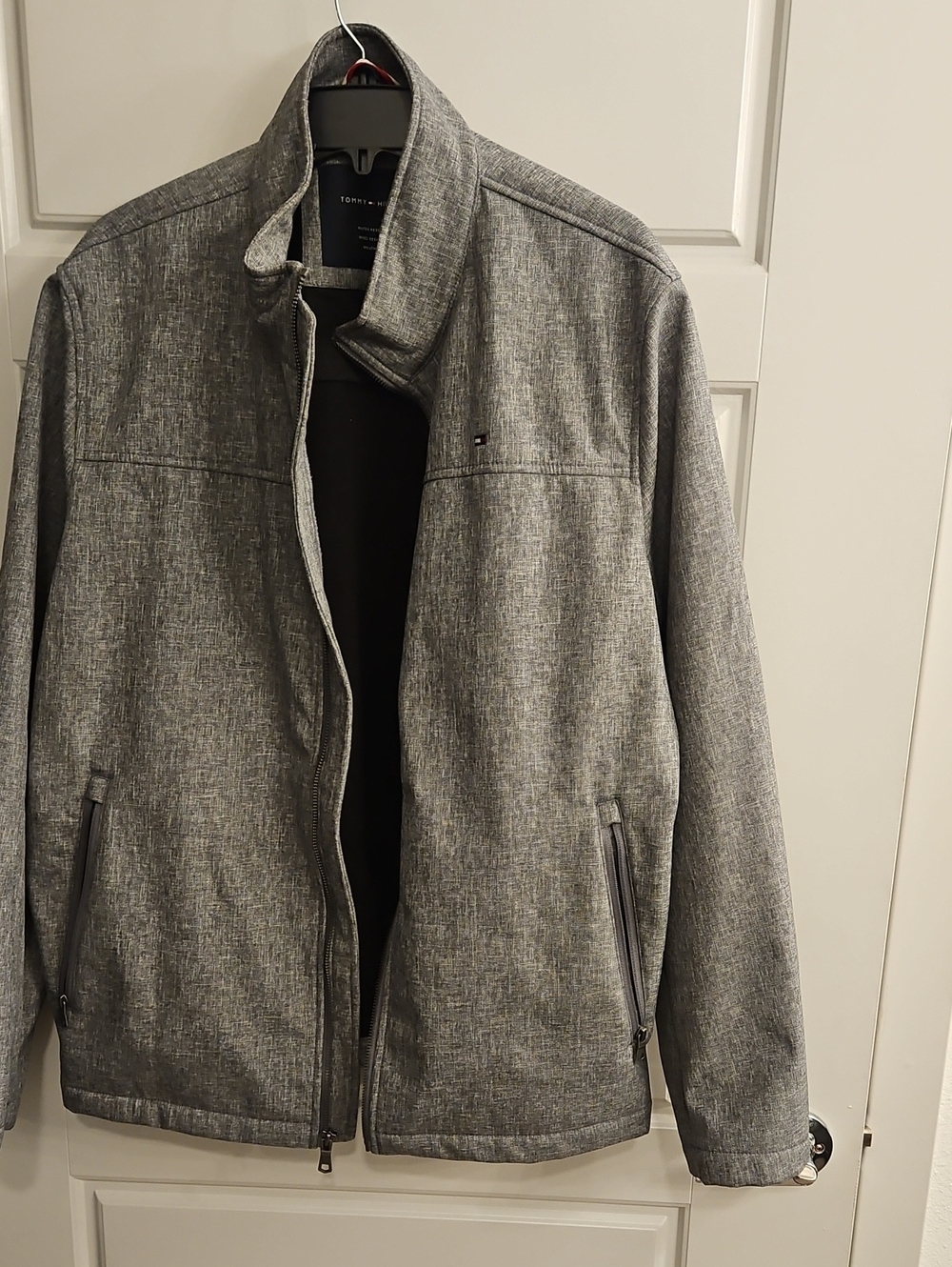 Tommy Hilfiger Gray Textured Lightweight Jacket